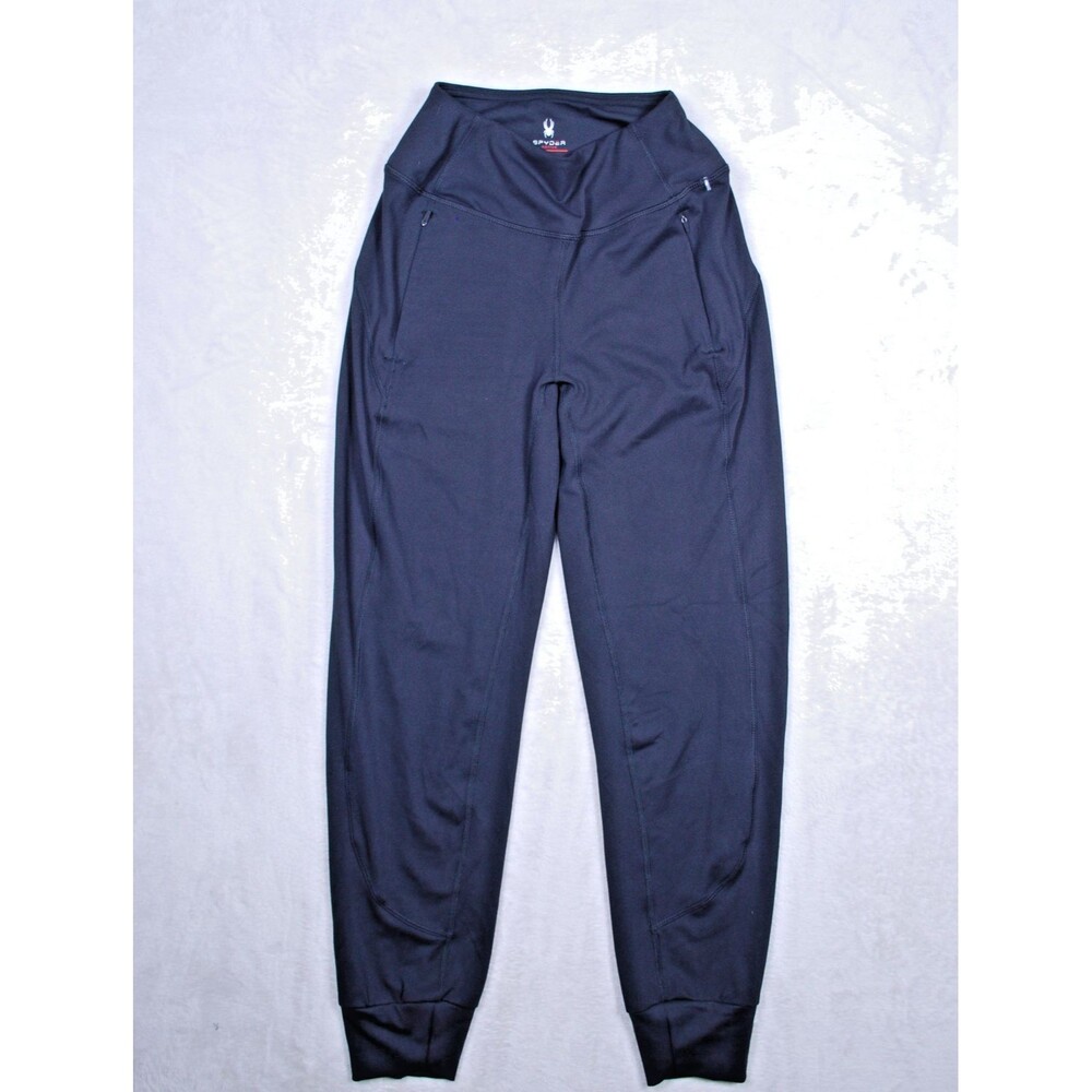SPYDER Active Black Pants Women's High-Rise Joggers w/Pockets Size XS